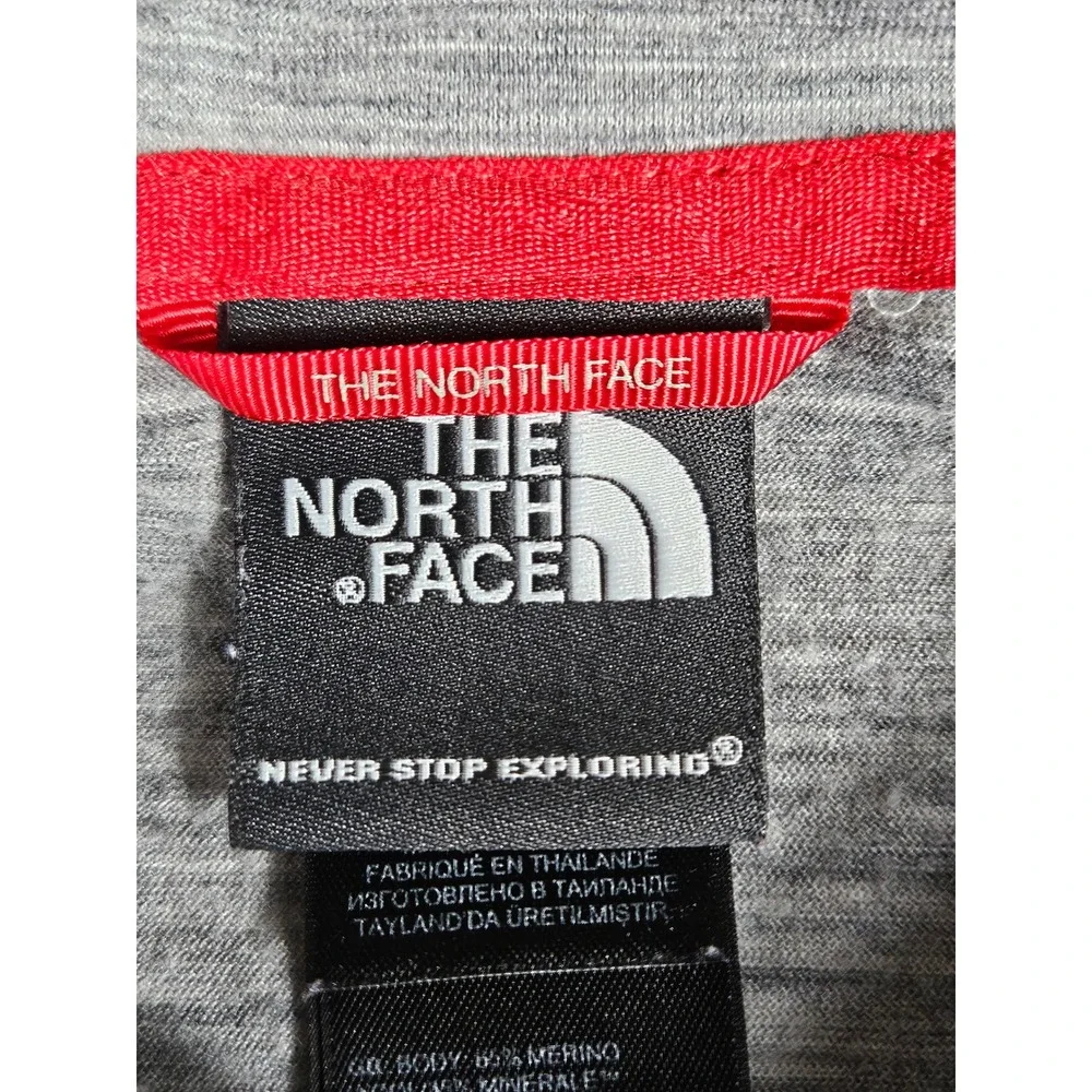 The North Face Mens Merino Wool Blend Polo Shirt Grey Short Sleeve ARNX Large‎ - Picture 3 of 10